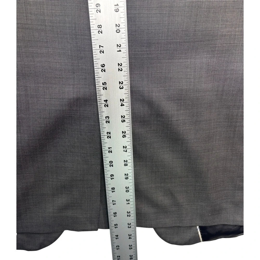Gray Nailhead 54T 54L Blazer Jacket Sport Suit Coat 100% Wool All Season Mens